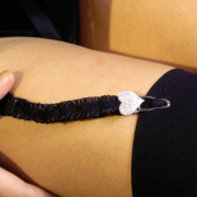 Velvet Viscoutness Harlette Platinum Diamond Suspender Clips