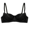 H black satin lace bra E Boutique