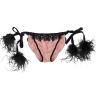 H pink black lace tie knickers E Boutique