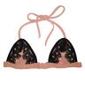 H pink black lace tri bra E Boutique